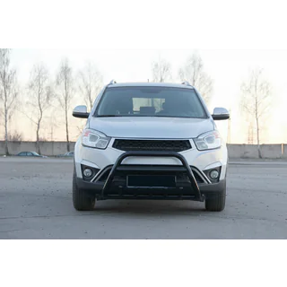 Кенгурятник WT003 Black (нерж.) SsangYong Korando 2010-2019 рр. фото 4