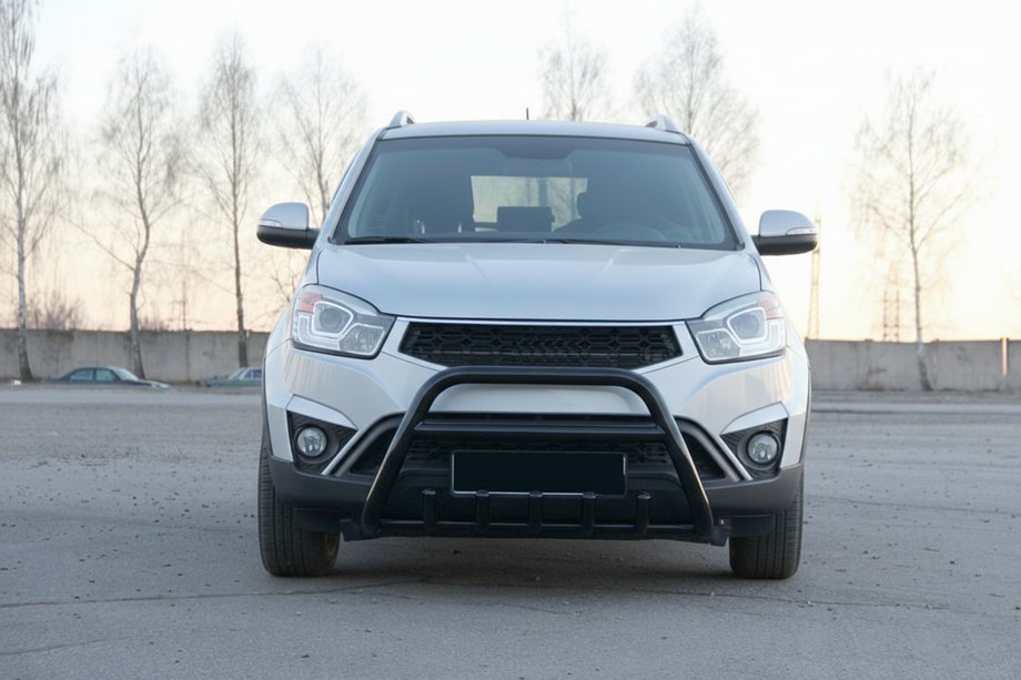SsangYong Korando 2010-2019 рр. Кенгурятник WT003 Black (нерж.) Фото 4