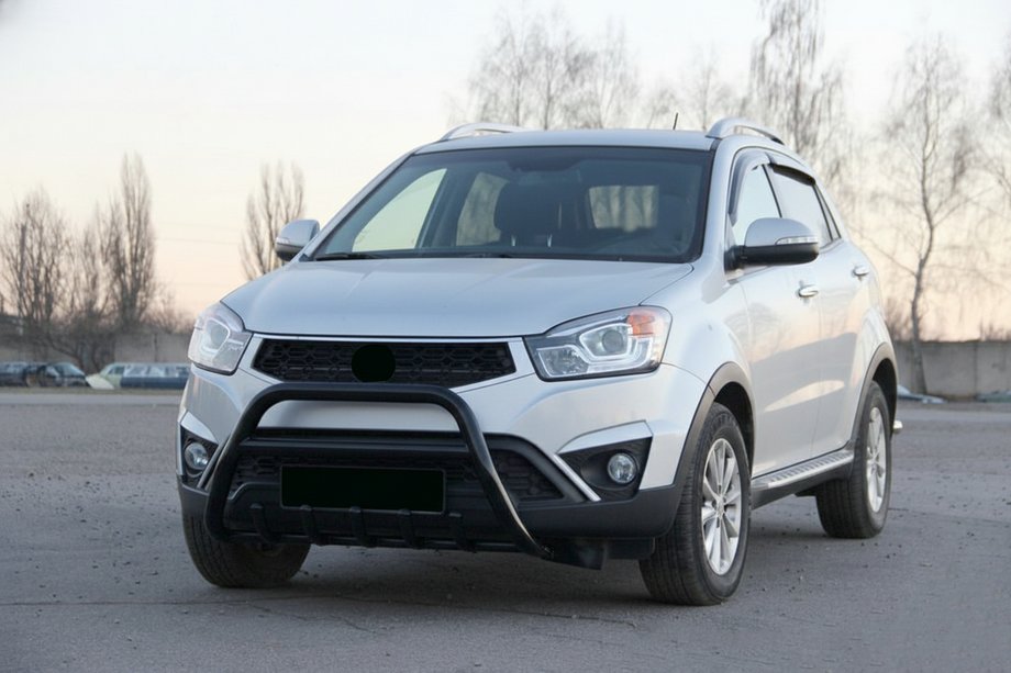SsangYong Korando 2010-2019 рр. Кенгурятник WT003 Black (нерж.) Фото 3