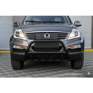 Кенгурятник WT003 Black (нерж) SsangYong Rexton I 2001-2017 рр. фото 1