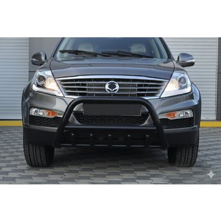 Кенгурятник WT003 Black (нерж) SsangYong Rexton I 2001-2017 рр. фото 4
