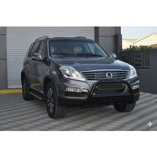 Кенгурятник WT003 Black (нерж) SsangYong Rexton I 2001-2017 рр. фото 3