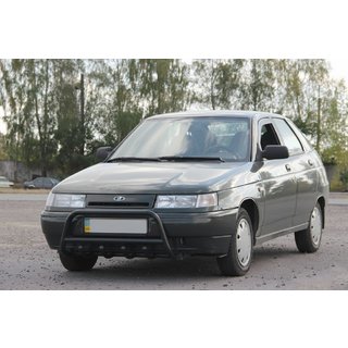 Кенгурятник WT003 Black 60мм (нерж) ВАЗ 2110-21115 1995-2015 рр. фото 1