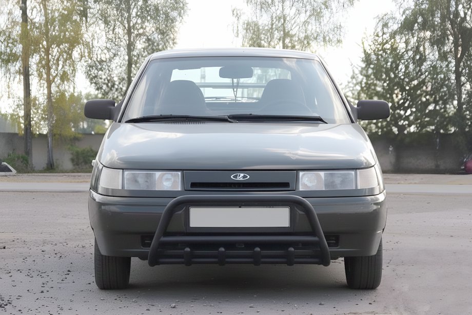 ВАЗ 2110-21115 1995-2015 рр. Кенгурятник WT003 Black 60мм (нерж) Фото 3