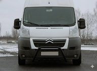 Fiat Ducato 2006-2025 рр. Передня дуга WT003 Black (нерж.) фото 4