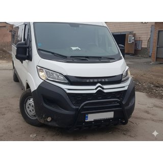 Передня дуга WT003 Black (нерж.) Fiat Ducato 2006-2025 рр. фото 1