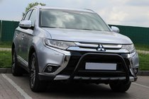 Mitsubishi Outlander 2012-2021 рр. Кенгурятник WT003 Black (нерж.) фото 1