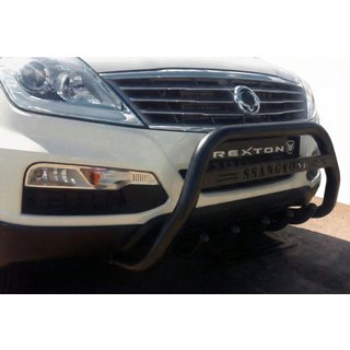 Кенгурятник WT004 Black (нерж) SsangYong Rexton I 2001-2017 рр. фото 1