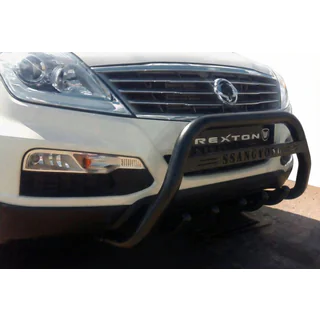 Кенгурятник WT004 Black (нерж) SsangYong Rexton I 2001-2017 рр. фото 1