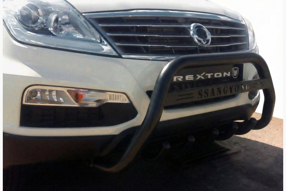 SsangYong Rexton I 2001-2017 рр. Кенгурятник WT004 Black (нерж) Фото 1