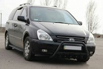 Kia Carnival 2002-2013 рр. Кенгурятник WT004 Black (нерж) фото 2