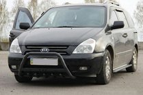 Kia Carnival 2002-2013 рр. Кенгурятник WT004 Black (нерж) фото 3