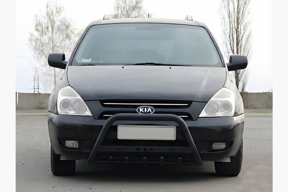 Kia Carnival 2002-2013 рр. Кенгурятник WT004 Black (нерж) Image