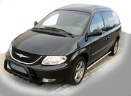 Chrysler Voyager 2001-2007 рр. Передня дуга WT003 Black (нерж.) фото 1