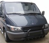 Ford Transit 2000-2014 рр. Кенгурятник WT003 Black (2000-2006, нерж.) фото 1