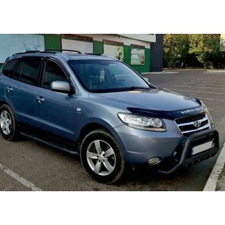 Кенгурятник WT004 Black (нерж.) Hyundai Santa Fe 2 2006-2012 рр. фото 1