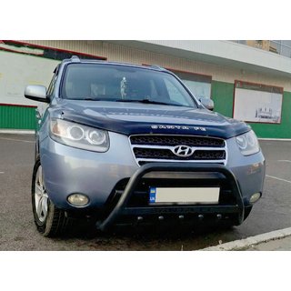 Кенгурятник WT004 Black (нерж.) Hyundai Santa Fe 2 2006-2012 рр. фото 2