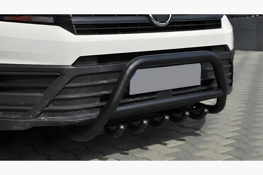 Volkswagen Crafter 2016- рр. Кенгурятник WT003 Black (нерж) Image