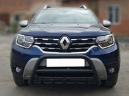 Renault Duster 2018-2024 рр. Кенгурятник без напису WT003 Black (нерж.) фото 3