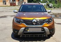 Renault Duster 2018-2024 рр. Кенгурятник без напису WT003 Black (нерж.) фото 6