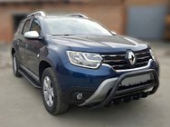 Renault Duster 2018-2024 рр. Кенгурятник без напису WT003 Black (нерж.) фото 1