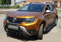 Renault Duster 2018-2024 рр. Кенгурятник без напису WT003 Black (нерж.) фото 4