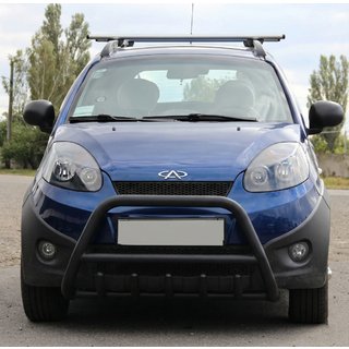 Кенгурятник WT003 Black (нерж) Chery Beat 2009-2015 рр. фото 1