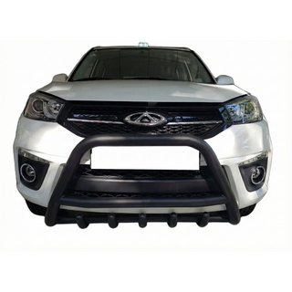 Кенгурятник WT003 Black (нерж) Chery Tiggo 3 2005- рр. фото 1
