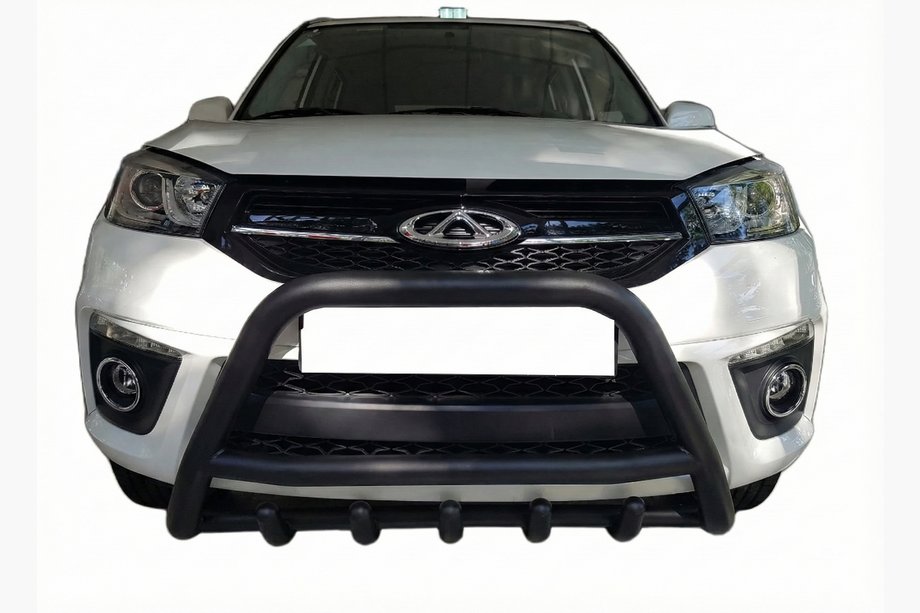 Chery Tiggo 3 2005- рр. Кенгурятник WT003 Black (нерж) Image