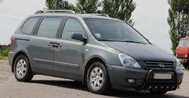 Kia Carnival 2002-2013 рр. Кенгурятник WT003 Black (нерж) фото 3