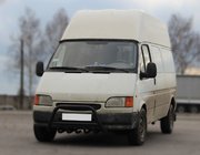 Ford Transit 1991-2000 рр. Кенгурятник WT003 Black (нерж) фото 1