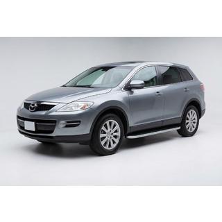 Бокові пороги Tayga Grey (2 шт., алюміній) Mazda CX-9 2007-2016 рр. фото 1