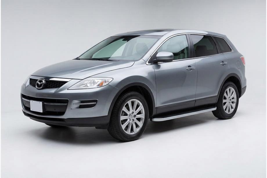 Mazda CX-9 2007-2016 рр. Бокові пороги Tayga Grey (2 шт., алюміній) Image