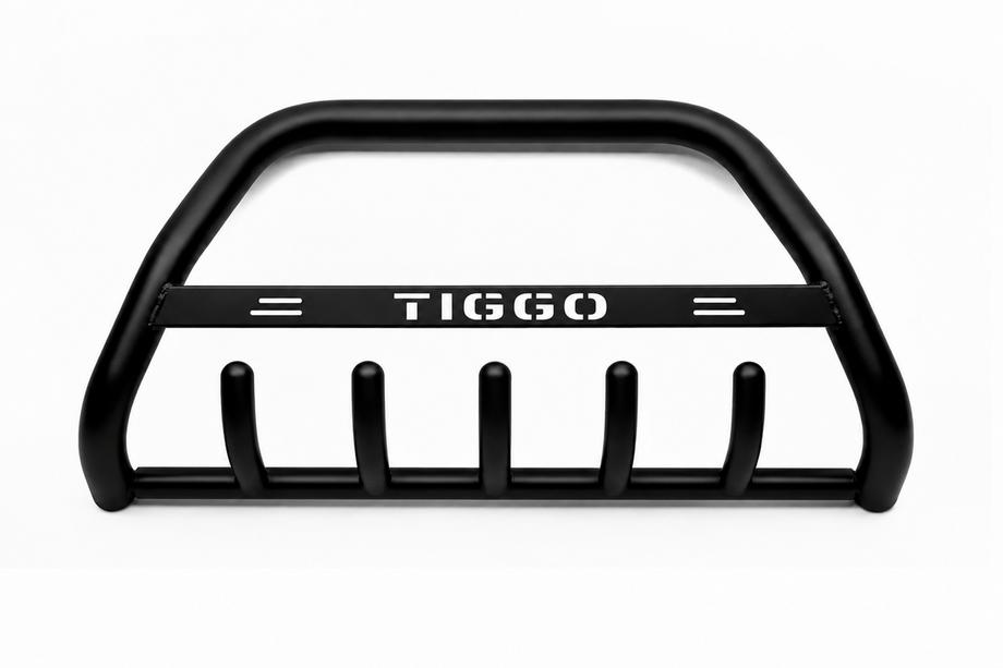 Chery Tiggo 1 2005-2016 рр. Кенгурятник WT004 Black (нерж) Image