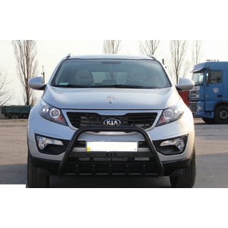 Кенгурятник WT004 Black (нерж) Kia Sportage 2010-2015 рр. фото 2