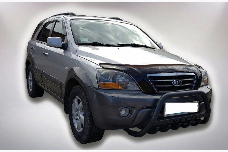 Kia Sorento I BL 2002-2009 рр. Кенгурятник WT004 Black (нерж) Фото 1