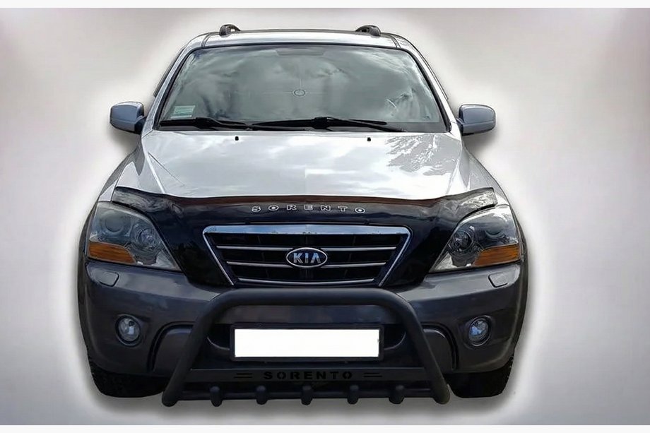 Kia Sorento I BL 2002-2009 рр. Кенгурятник WT004 Black (нерж) Фото 2