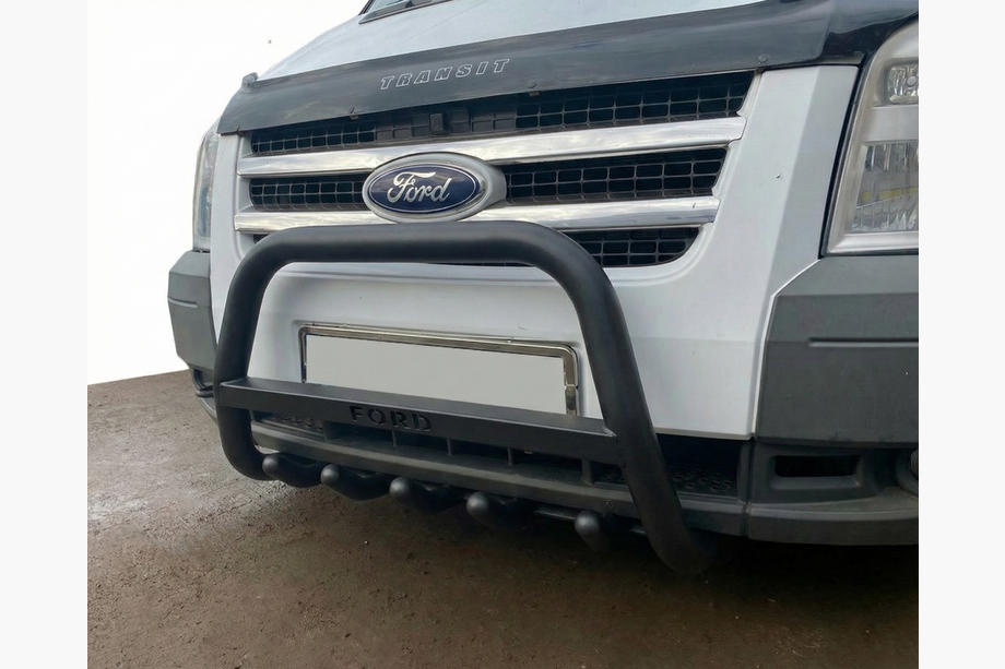 Ford Transit 2000-2014 рр. Кенгурятник WT004 Black (нерж) Image