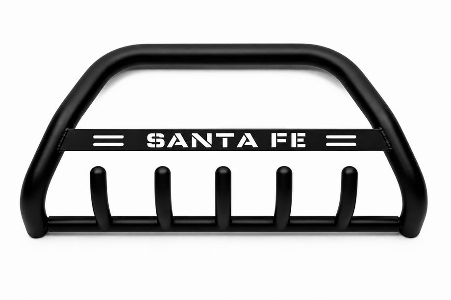 Hyundai Santa Fe 3 2012-2018 рр. Кенгурятник WT004 Black (нерж) Фото 1