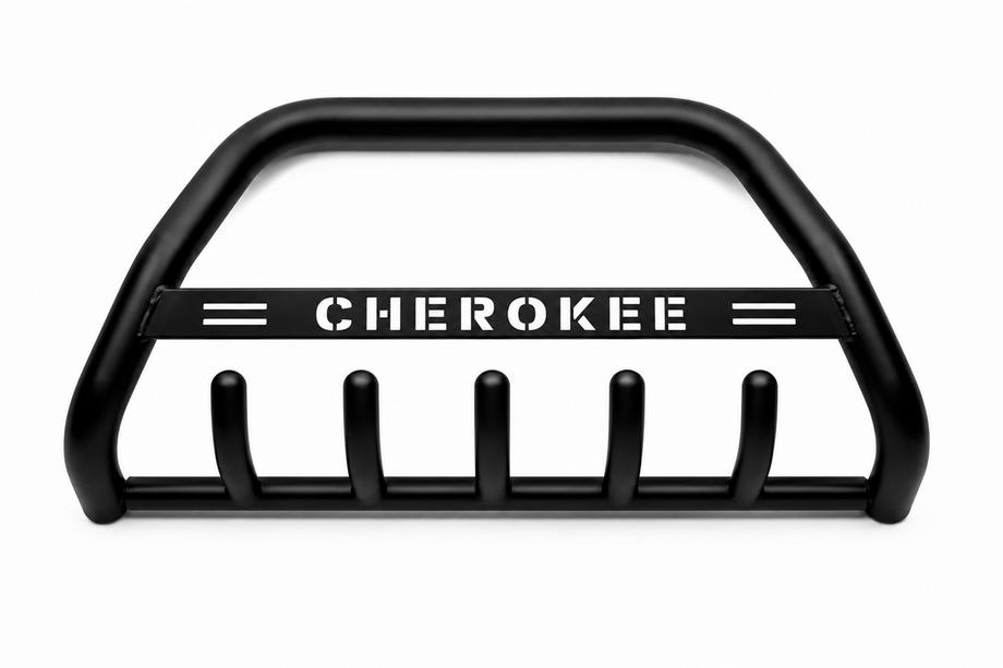 Jeep Grand Cherokee WJ 1999-2004 рр. Кенгурятник WT004 Black (нерж) Фото 2