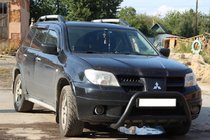Mitsubishi Outlander 2001-2006 рр. Кенгурятник WT003 Black (нерж) фото 1