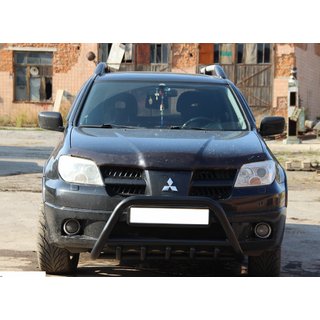 Кенгурятник WT003 Black (нерж) фото 3