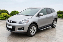 Mazda CX-7 2006-2012 рр. Бокові пороги Duru (2 шт., Алюміній) фото 1