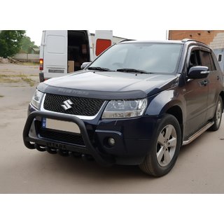 Кенгурятник WT004 Black (нерж) Suzuki Grand Vitara 2005-2017 рр. фото 1