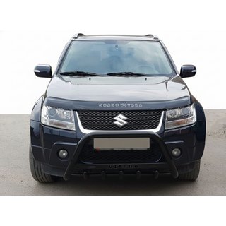 Кенгурятник WT004 Black (нерж) Suzuki Grand Vitara 2005-2017 рр. фото 3