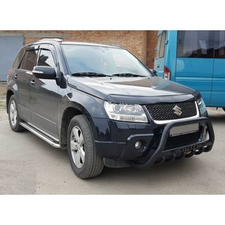 Кенгурятник WT004 Black (нерж) Suzuki Grand Vitara 2005-2017 рр. фото 4