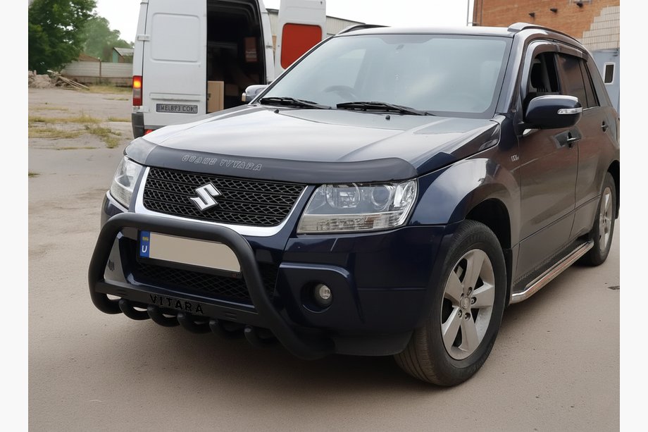 Suzuki Grand Vitara 2005-2017 рр. Кенгурятник WT004 Black (нерж) Image