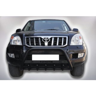 Кенгурятник WT004 Black (нерж) Toyota Land Cruiser Prado 120 2002-2009 рр. фото 1