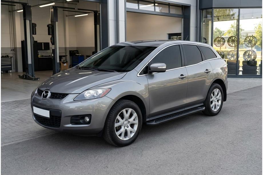 Mazda CX-7 2006-2012 рр. Бокові пороги Allmond Black (2 шт., Алюміній) Image