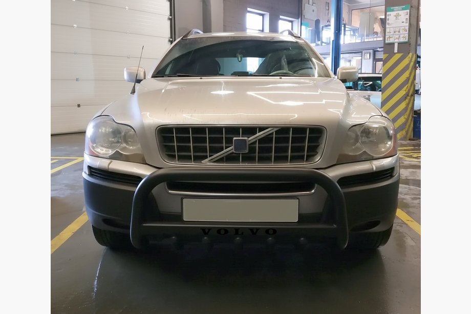 Volvo XC90 2002-2014 рр. Кенгурятник WT004 Black (нерж) Image